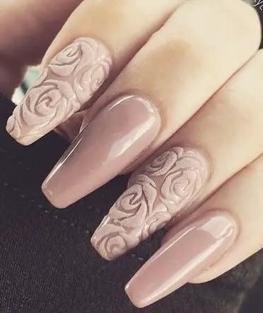 3D Floral Nail Art